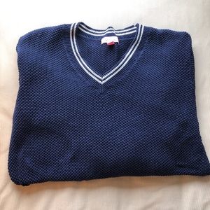 Lilly Pulitzer Navy Blue and White Knit Sweater
